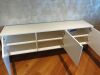 White Wood 3 Door Side Unit with Push Close Doors. Size H70 x W185 x D40cm. - 4
