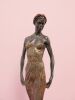 Bronze Statue of Lady on Stone Plynth. H35cm. - 2
