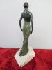 Bronze Statue of Lady on Stone Plynth. H35cm. - 6