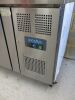 Polar Stainless Steel Triple Door Counter Fridge, Model G597, S/N 20102854. Size H85 x W180 x D70cm. NOTE: condition of doors (As Viewed). - 3