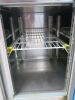 Polar Stainless Steel Triple Door Counter Fridge, Model G597, S/N 20102854. Size H85 x W180 x D70cm. NOTE: condition of doors (As Viewed). - 5