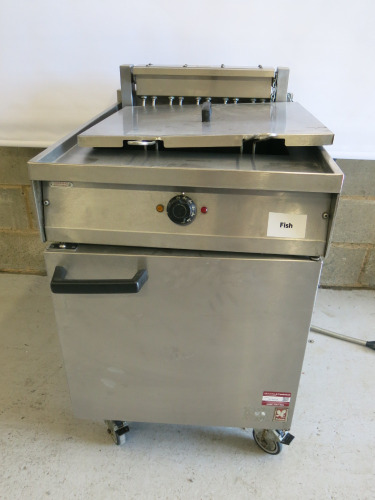 Falcon Twin Basket, Single Tank Deep Fat Fryer, Model E1860, 3 Phase. NOTE: Condition Unknown (As Viewed).