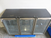 Williams 3 Door Back Bar Drinks Refrigerator, Model BC3WBS. NOTE: appears to work, but condition is unknown, therefore A/F Sold for Spares or Repair. - 3