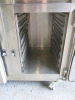 Williams 2 Door Mobile Stainless Steel Refrigerator, Model HE2U-J with well space at rear for serve trays (missing brackets to Lid). A/F Sold for Spares or Repair. - 4