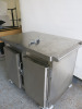 Williams 2 Door Mobile Stainless Steel Refrigerator, Model HE2U-J with well space at rear for serve trays (missing brackets to Lid). A/F Sold for Spares or Repair. - 5