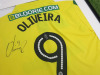 Norwich City FC, Signed Home Shirt 'Nelson Oliveira' 2017/2018 Season (No Certificate of Authenticity). Comes in Frame Size 94 x 64cm, Mounted with Perspex. - 3