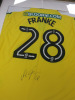 Norwich City FC, Signed Home Shirt 'Marcel Franke' 2017/2018 Season (No Certificate of Authenticity). Comes in Frame Size 94 x 64cm, Mounted with Perspex. - 3