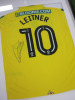 Norwich City FC, Signed Home Shirt 'Moritz Leitner' 2017/2018 Season (No Certificate of Authenticity). Comes in Frame Size 94 x 64cm, Mounted with Perspex, Requires Repair. - 2