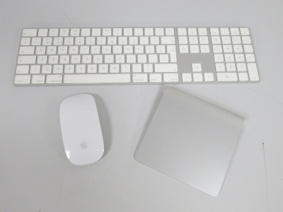 Apple A1843 Wireless Keyboard, Apple Wireless Mouse A1296 & Apple A1339 Trackpad.