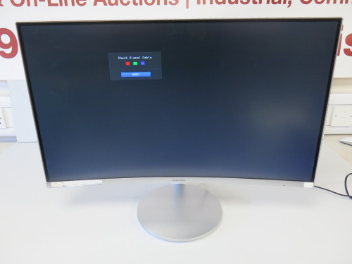 Samsung 27" Curved Colour Display Unit, Model C27F591FDU. Comes with Power Supply.