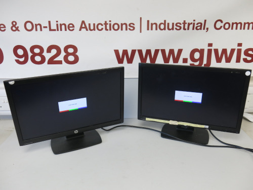 2 x HP 20" Pro Display LCD Monitors, Model P201.