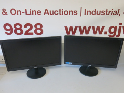 2 x AOC 20" LCD Monitors, Model E2070Swn.