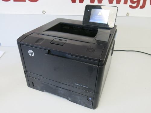 HP Laser Jet Pro 400 Printer A4 Mono Printer, Model M401dn.