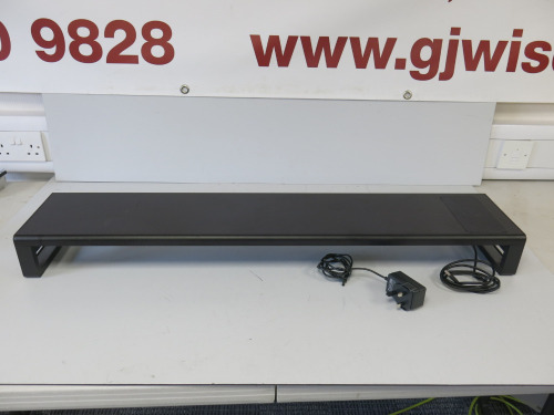 Vaydeer Dual Monitor Stand Riser, Model ZG603 with 4 USB Ports & Power Supply. Length 99cm.