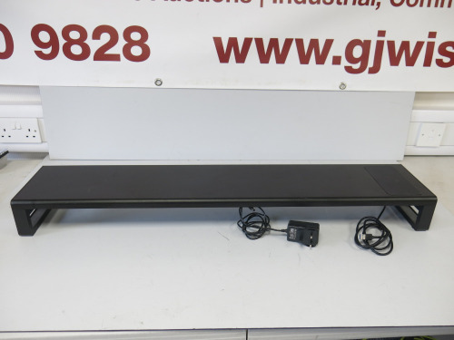 Vaydeer Dual Monitor Stand Riser, Model ZG603 with 4 USB Ports & Power Supply. Length 99cm.