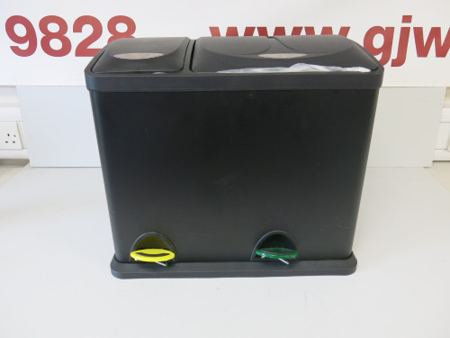 Two Compartment Recycling Bin, Size H40 x W46 x D28cm.