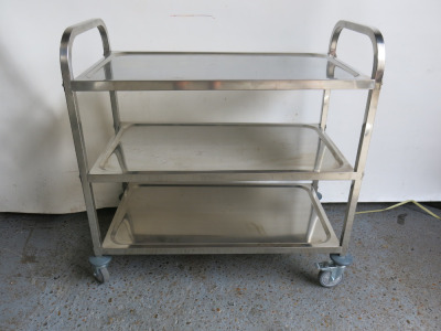 3 Tier Stainless Steel Trolley.