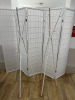 2 x White Metal Coat Racks, Size 170cm - 2