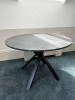 Ikea Mariedamm Round Wooden Table with Marble Effect, Size Dia 105cm.