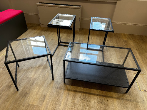 4 x Glass Coffee/Side Tables.