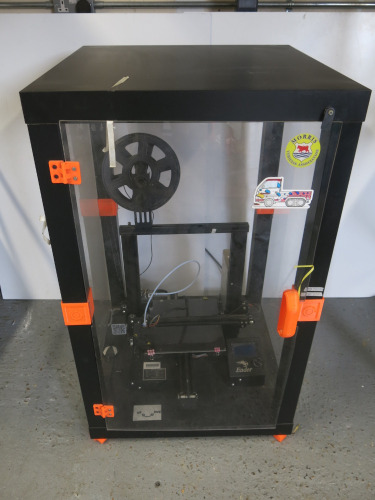 Creality Ender-3 Pro 3D Printer, S/N EN-3PD201I0404148. Comes in Purpose Built Perspex Case. Condition As Viewed & Inspected.