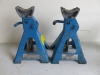 2 x Silver Line 3 Tonne Adjustable Axle Stand, MFG SEP 2020, 6000KG Per Pair.