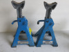 2 x Silver Line 3 Tonne Adjustable Axle Stand, MFG SEP 2020, 6000KG Per Pair. - 4