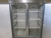 Polar Stainless Steel Double Door Fridge, Model G594-02, S/N 6163344.Size H200 x W134 x D81cm. - 3