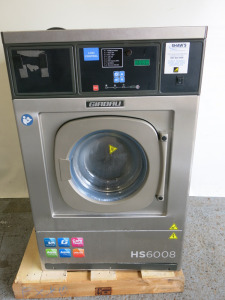 Girbau 9kg Commercial Washing Machine, Model HS-6008 LC-E, S/N 2098833, YOM 2019, Size H108 x W69 x D68cm. NOTE: requires hard-wiring.