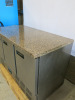 Polar Stainless Steel Triple Door Counter Fridge with Granite Work Top, Model CL109, S/N 6177838. Size H86 x W137 x D70cm. - 7