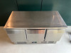 Blizzard Stainless Steel 3 Door Refrigerated Prep Counter, Model BCC3XX, S/N 043044332. Size H88 x W137 x D70cm. - 2