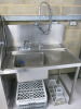 Maid Aid Pass Through Dish Washer, Model C1035WS, S/N 4362993, DOM 09/2020. Size H145 x W70 x D80cm. Comes with Stainless Sink with Swan Neck Taps & Pre Rinse, Size W110cm, 5 Trays & Stainless Steel Out Table, Size W110cm. - 7