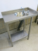 Stainless Steel Wash Hand Basin with Lever Taps. Size H90 x W70 x D37cm. - 3