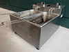 Buffalo Table Top Twin Basket Deep Fat Fryer, Model DB203. Note: missing on/off switch. - 4