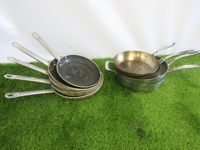 9 x Assorted Sized Frying Pans.