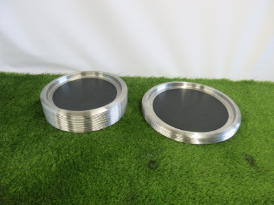 20 x Assorted Sized Ella Stainless Steel Round Non Slip Serving Trays to Include: 5 x Large & 15 x Medium.