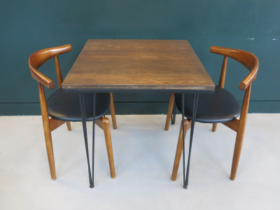 16 x Assorted Sized Wooden Top Restaurant Tables on Metal Frame to Include: 2 x H74 x W140x D70 & 14 x H74 x W70 x D70cm.