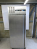 Blizzard Blue line Chill Stainless Steel Upright Single Door Fridge, Model RC700. Size H205 x W75 x D83cm.