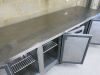 Polar Stainless Steel 4 Door Counter Fridge, Model G598, S/N 6174891. Size H85 x W223 x D70cm. - 5