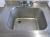 Stainless Steel Single Bowl Sink Swan Neck Tap & Shelf Under. Size H90 x W75 x D60cm. - 3