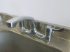Stainless Steel Single Bowl Sink Swan Neck Tap & Shelf Under. Size H90 x W75 x D60cm. - 4