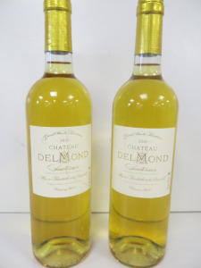 2 x Bottles Chateau Delmond, Sauternes, 2018, 75cl.