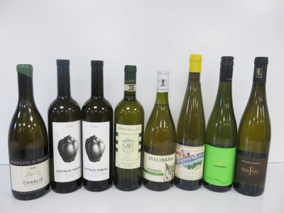 8 x Assorted Bottles of White Wine, 75cl.