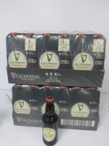 2 x Crates of 24 Bottles of Guiness Original, Dark & Lively, 330ml.