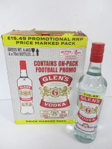 Box of 6 x Glen's Vodka, 70cl.