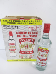 Box of 6 x Glen's Vodka, 70cl.
