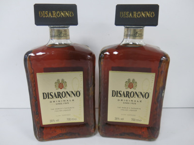 2 x Bottles of Disaronno, 70cl.