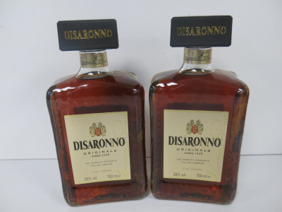 2 x Bottles of Disaronno, 70cl.
