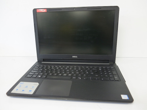 Dell 15.5" Vostro 15 Laptop. No HDD. Requires PSU. NOTE: unable to power up sold for spares or repair.