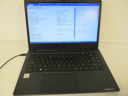 Dynabook Toshiba Satellite Pro C40, 14", 10th Gen. No HDD, Intel Core i5-1035G1 @ 1.00GHz, 8GB RAM. Requires PSU.